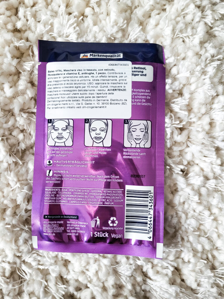 RECENSIONE MASCHERA VISO CON RETINOLO BALEA