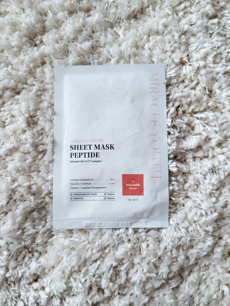 RECENSIONE  MIRACLE YOUTH SHEET MASK PEPTIDE VILLAGE 11 FACTORY