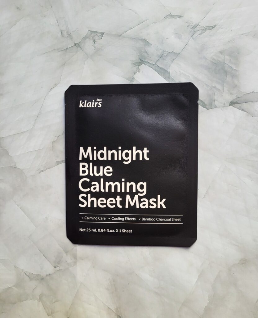 RECENSIONE MIDNIGHT BLUE CALMING SHEET MASK KLAIRS